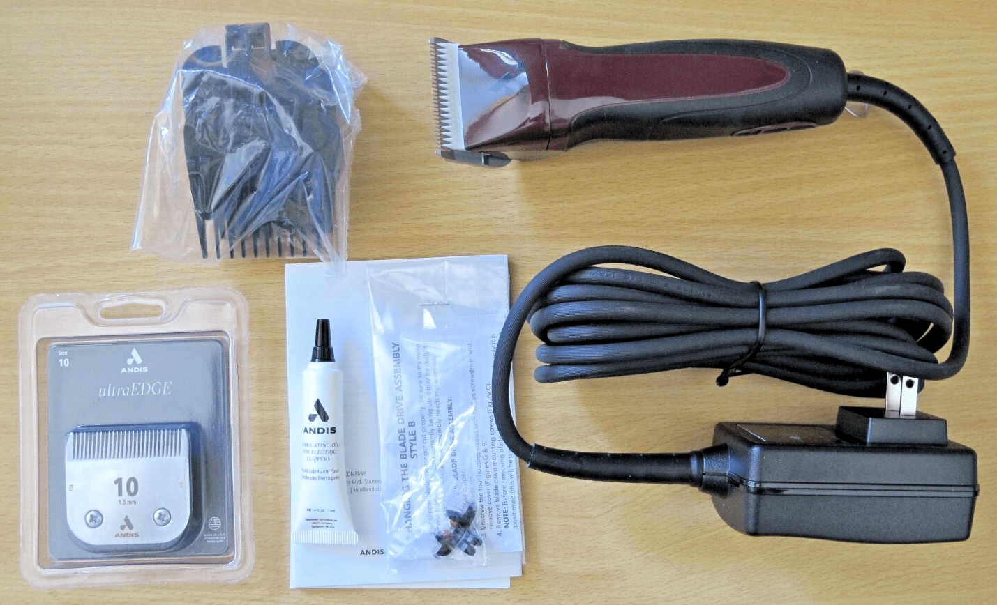 Excel Professional 5 - Speed Detachable Blade Clipper Kit Rotary Motor Burgundy - MagsTag