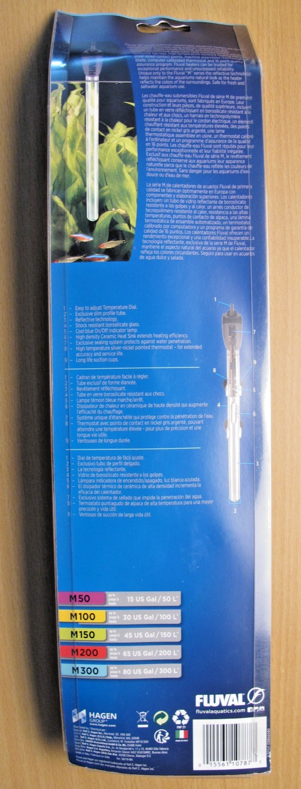 Fluval M300 Submersible Aquarium Heater 300W A787 Up to 80 Gal - MagsTag