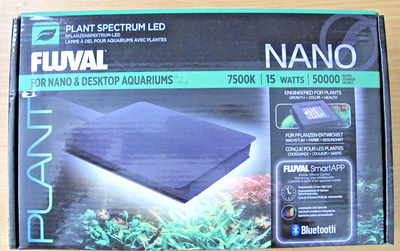 Fluval Plant Nano LED Aquarium Light 7500K Programmable Bluetooth 15W 14539 New - MagsTag
