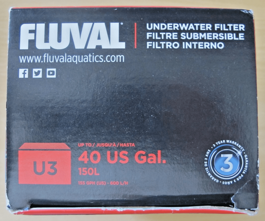 Fluval U3 40 Gal Underwater Filter Submersible Aquarium Filtration Kit OPEN BOX - MagsTag