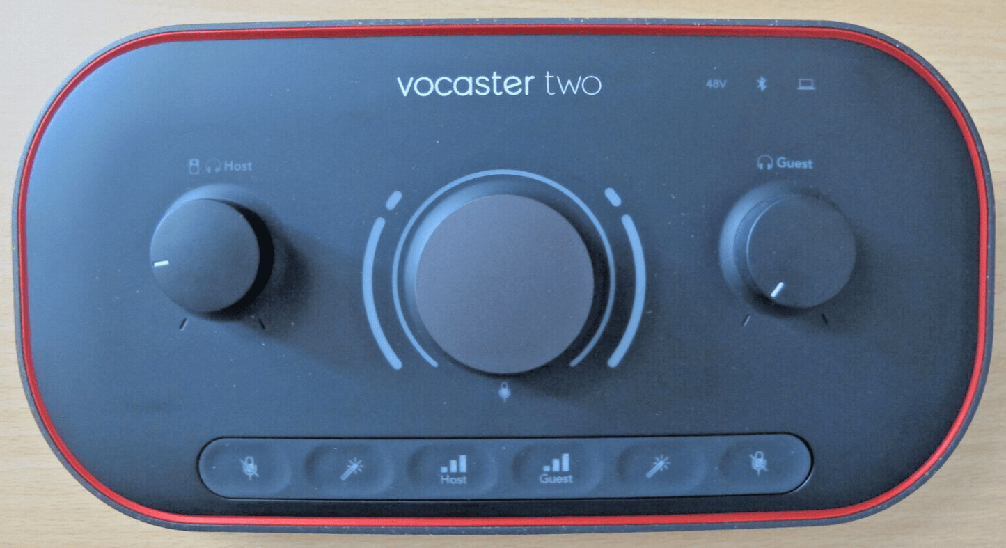 Focusrite Vocaster Two Podcast Interface Solo Content Creators Open Box - MagsTag