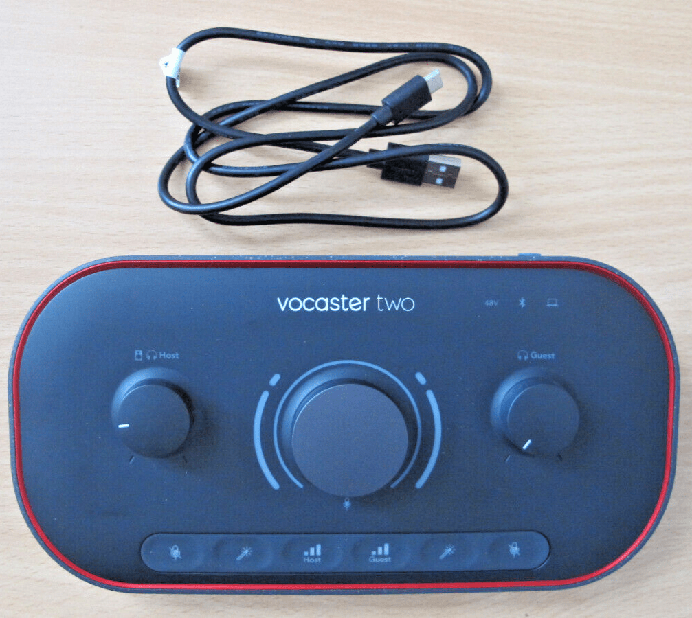Focusrite Vocaster Two Podcast Interface Solo Content Creators Open Box - MagsTag