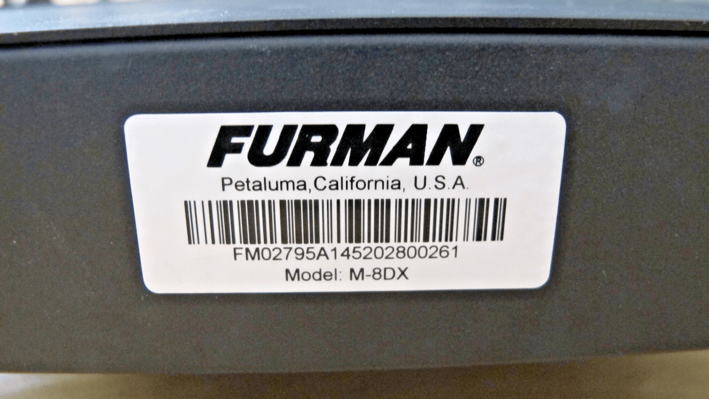 Furman M - 8DX 15A 9 Outlet Power Conditioner Surge Protect Digital Meter Light - MagsTag