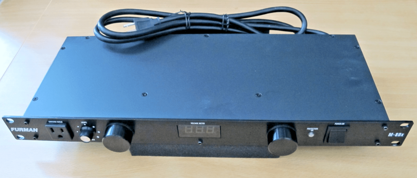 Furman M - 8DX 15A 9 Outlet Power Conditioner Surge Protect Digital Meter Light - MagsTag