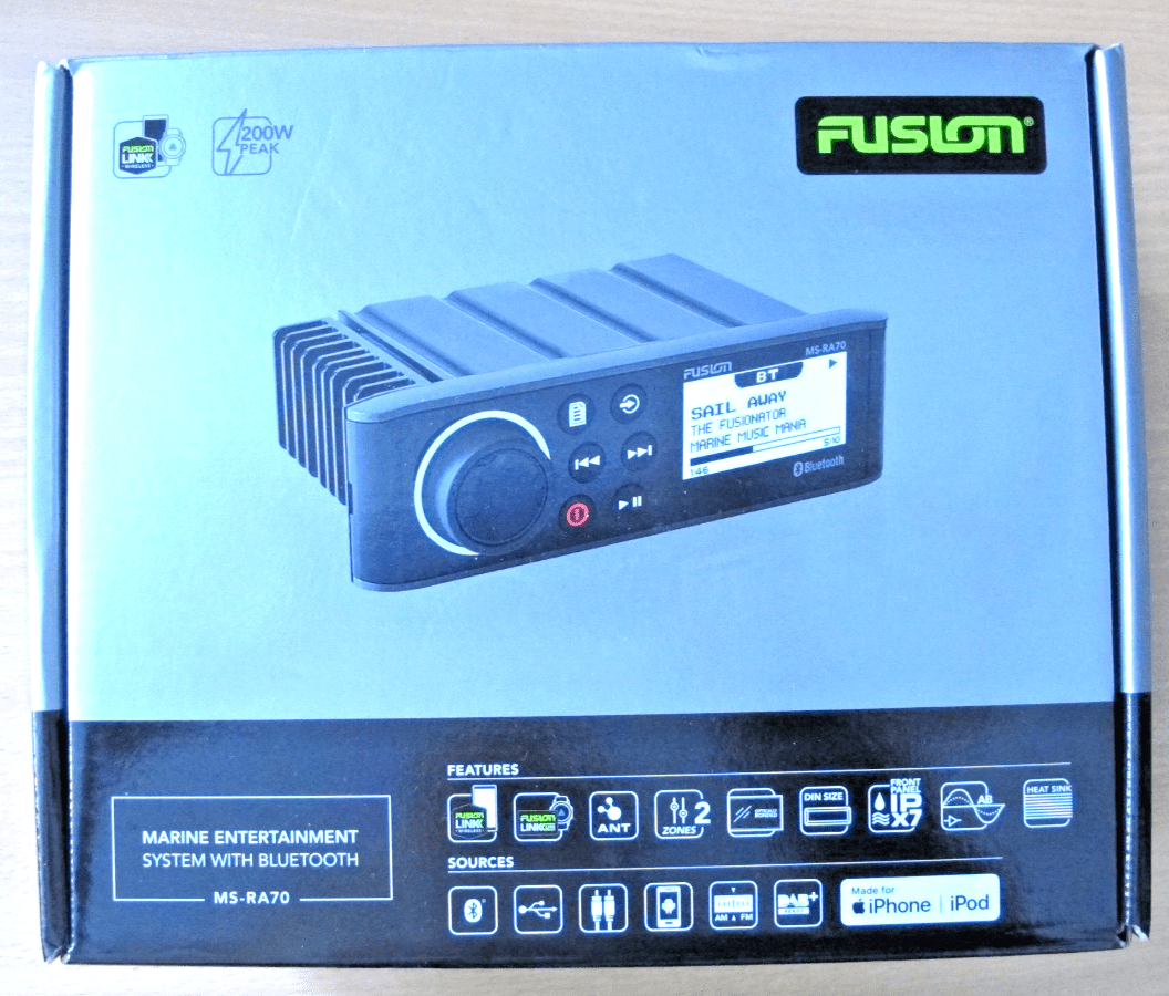 Fusion MS - RA70 Bluetooth Marine Stereo A2DP streaming USB playback open box new - MagsTag