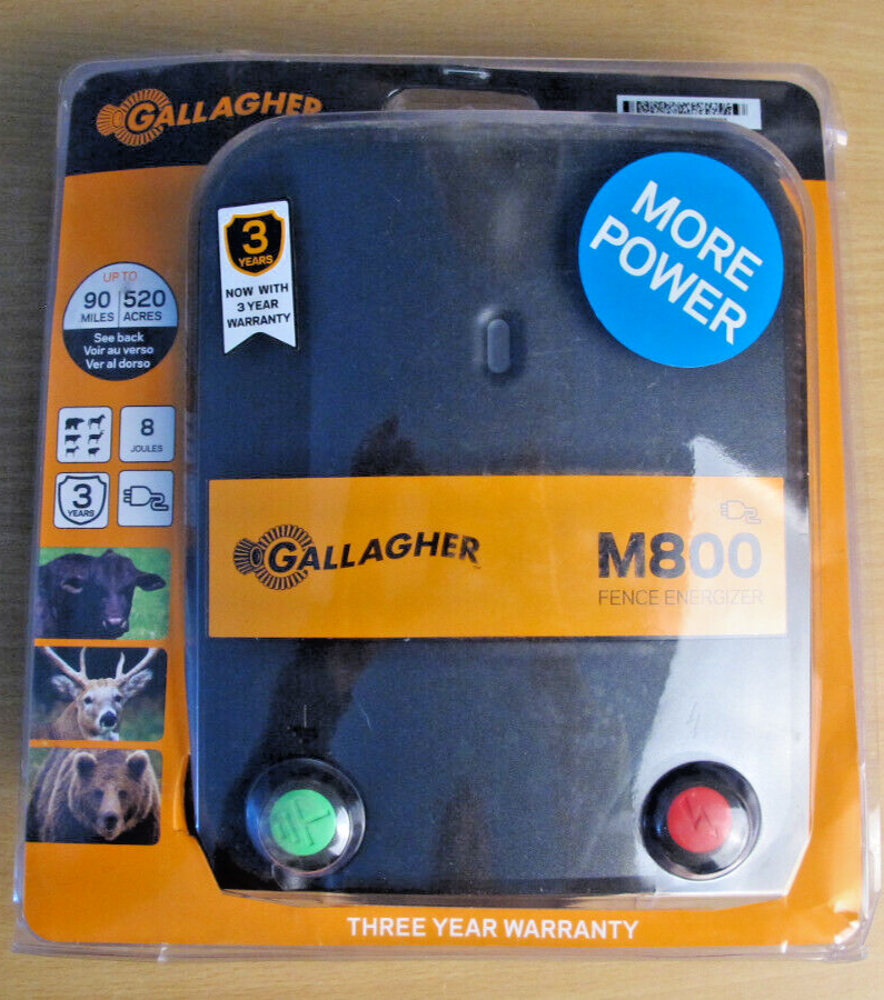 Gallagher G323524 M800 Electric Fence Energizer Black OPEN BOX - MagsTag