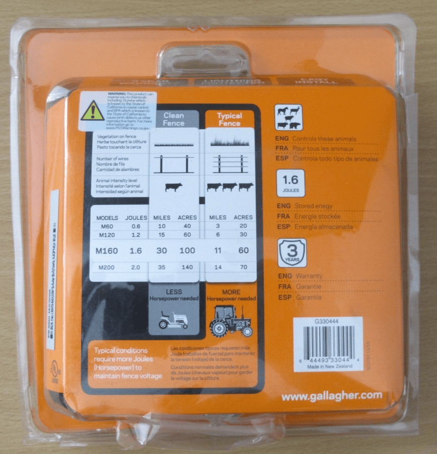 Gallagher M160 30 - Mile Plug - In Fence Energizer G330444 Unused OPEN BOX - MagsTag