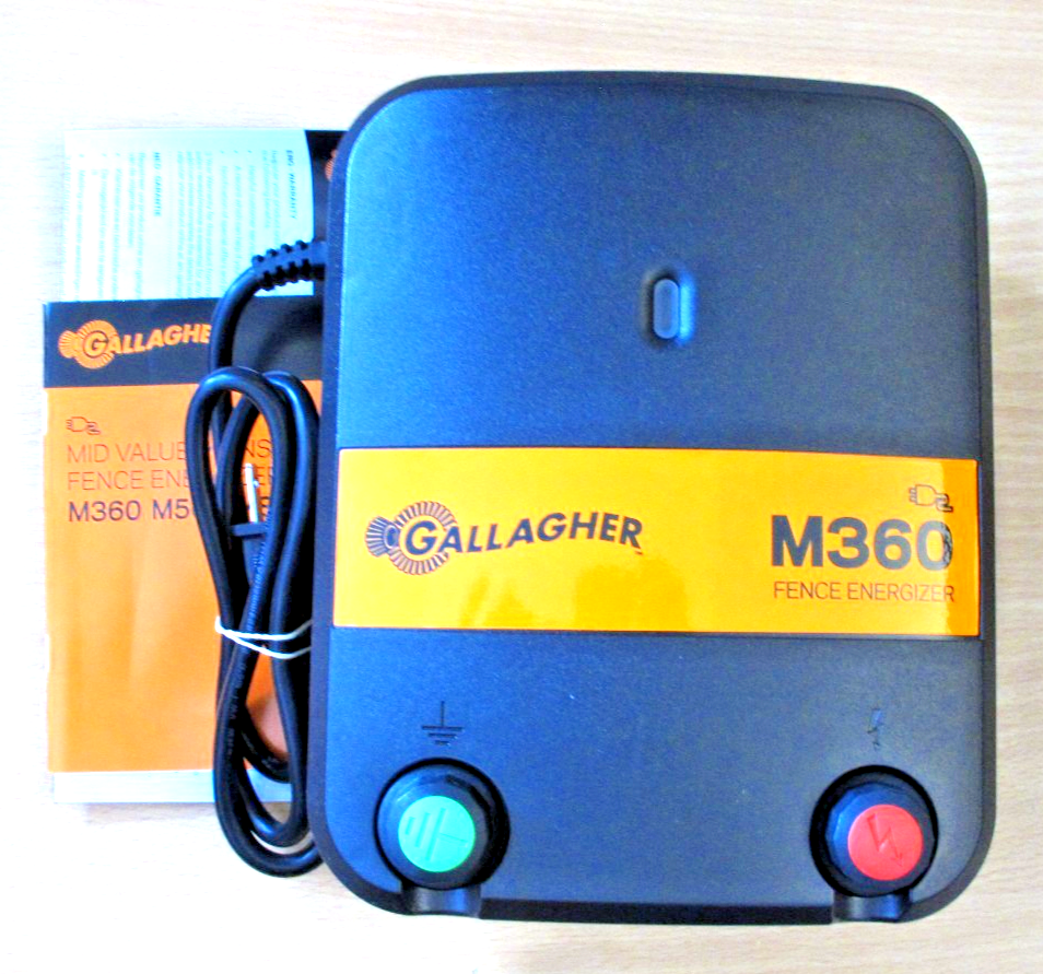 Gallagher M360 Electric Fence Charger Powers Up to 55 Miles 250 Acres Mint - MagsTag