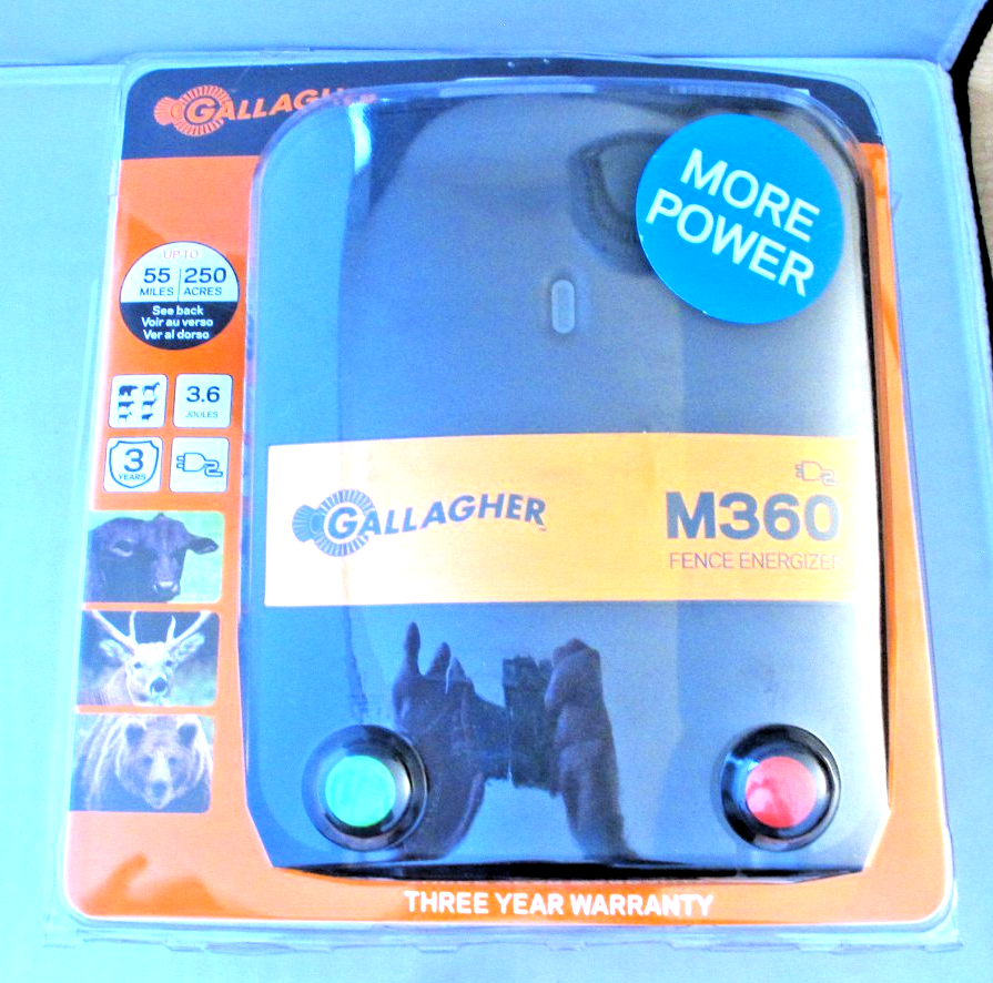 Gallagher M360 Electric Fence Charger Powers Up to 55 Miles 250 Acres Mint - MagsTag
