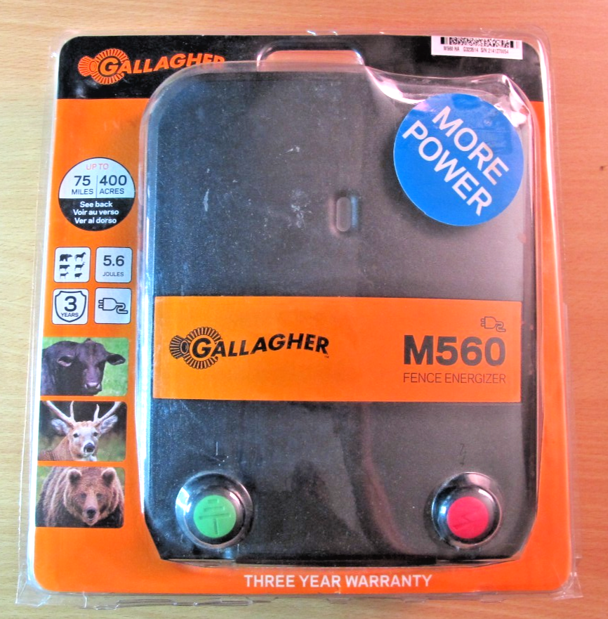 Gallagher M560 Fence Energizer 75 Miles 400 Acres 110V G323514 Fencer - MagsTag