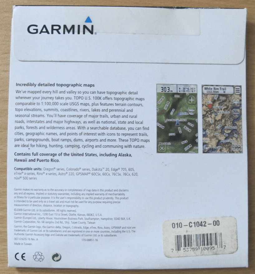 Garmin TOPO US 100K Maps North America MicroSD/SD - MagsTag