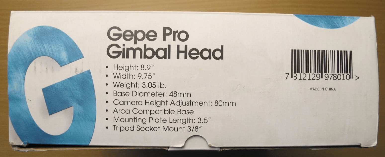 Gepe Pro SK - GH01 Gimbal Head Mount Open Box Unused - MagsTag