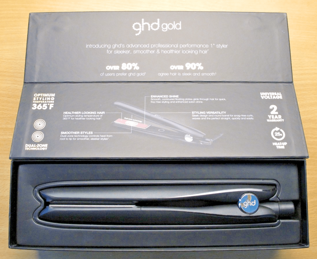 GHD Gold Styler 1" Flat Iron Hair Straightener Black Universal Voltage 110/220 - MagsTag