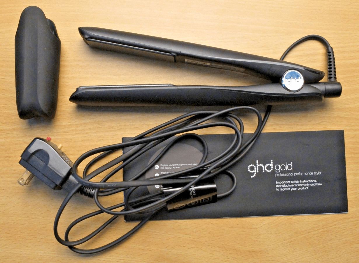 GHD Gold Styler 1" Flat Iron Hair Straightener Black Universal Voltage 110/220 - MagsTag