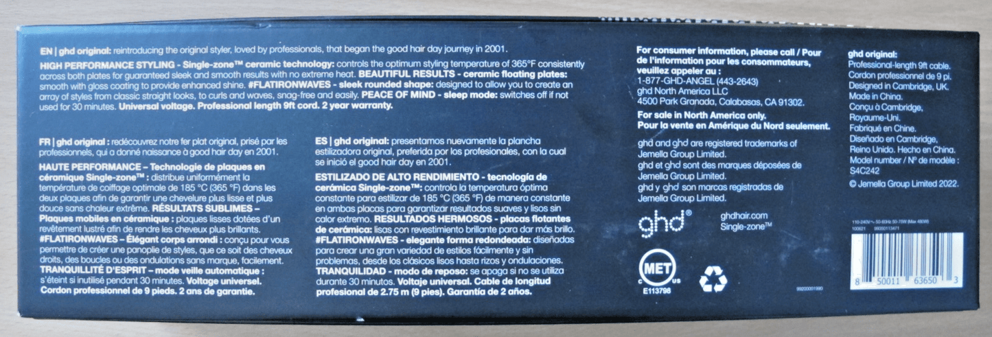 GHD Original Styler 1" Flat Iron Hair Straightener Black Unused - MagsTag