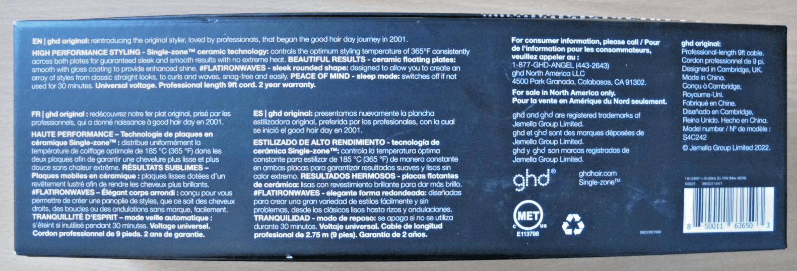 GHD Original Styler 1" Flat Iron Hair Straightener Black Unused - MagsTag
