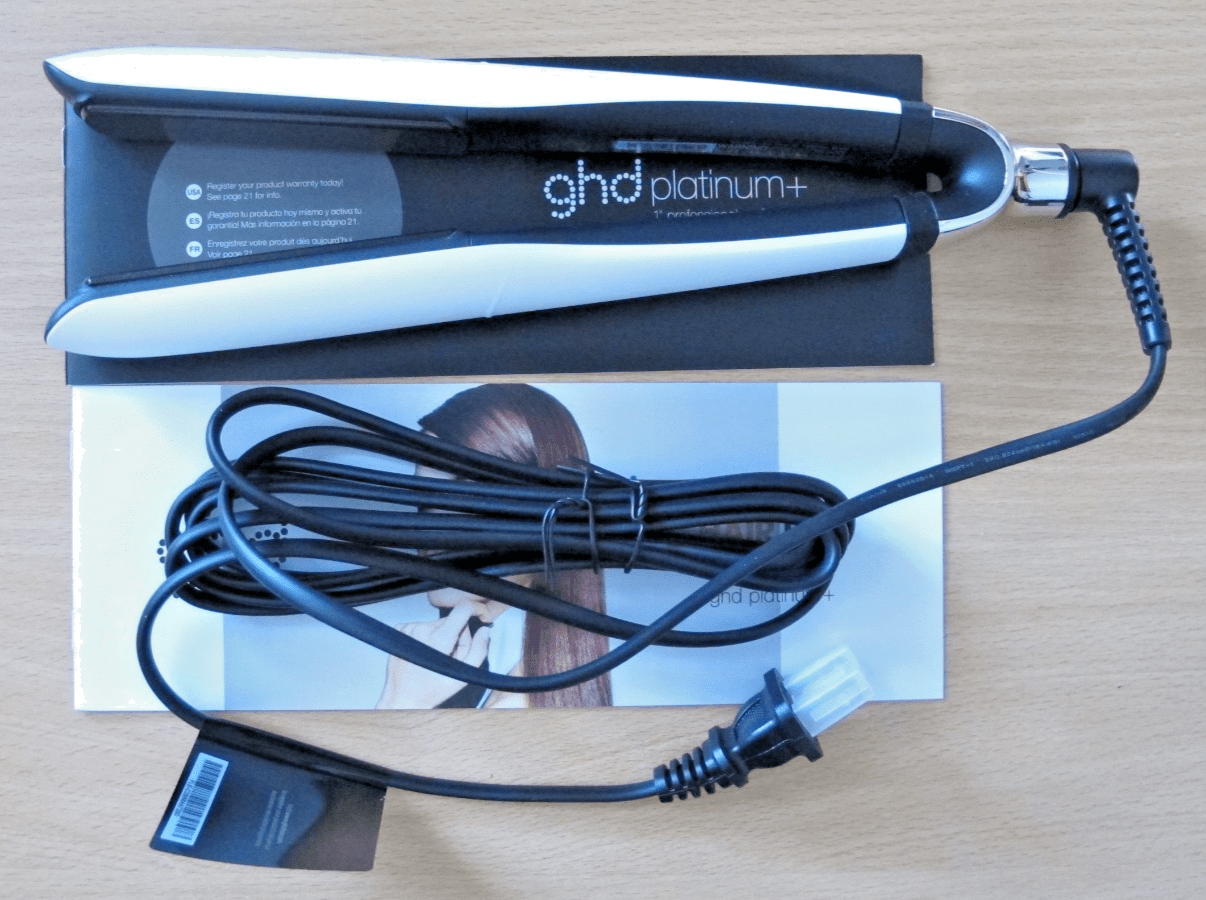 GHD Platinum + Styler Professional 1" Flat Iron Smart Hair Straightener - White - MagsTag