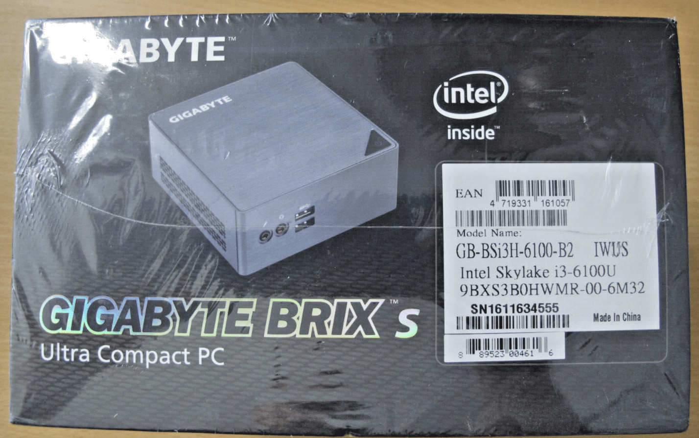 GIGABYTE BRIX S I3 - 6100U (GB - BSI3H - 6100 - B2) USFF 4GB DDR3L, 1TB HDD, Win10 NEW - MagsTag