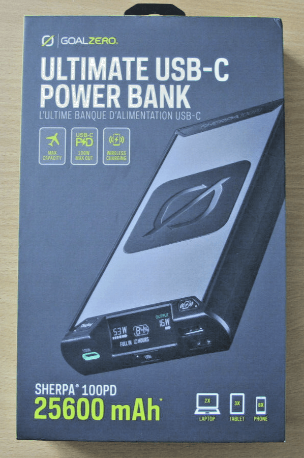 GOAL ZERO SHERPA 100PD USB - C POWER BANK 25600 mAh 22220 4th Gen Open Box - MagsTag