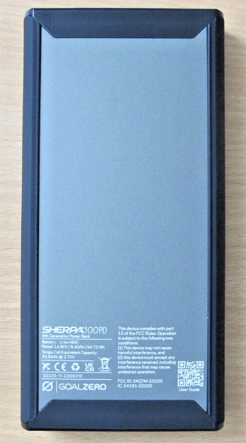 GOAL ZERO SHERPA 100PD USB - C POWER BANK 25600 mAh 22220 4th Gen Open Box - MagsTag