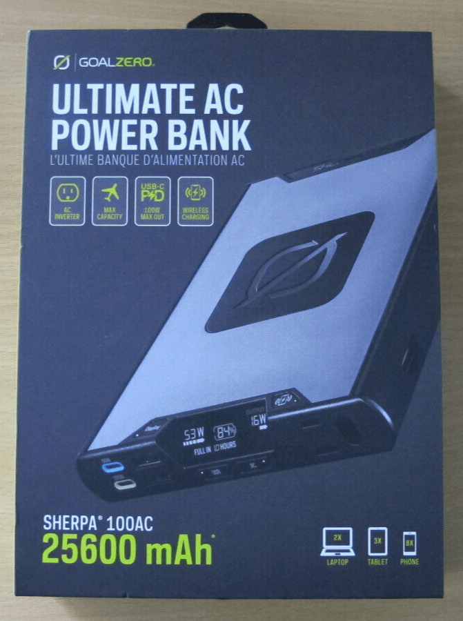 GOAL ZERO Ultimate AC Power Bank Sherpa 100AC 4th Gen 25600 Charger 22200 Unused - MagsTag