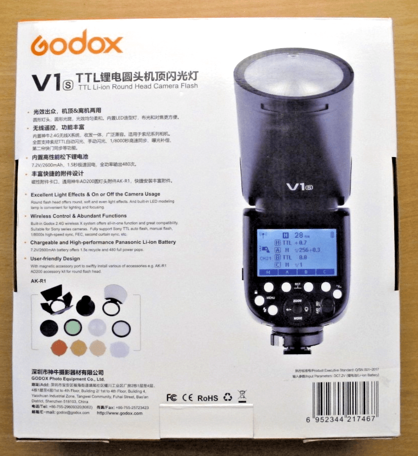 Godox V1 - S 76Ws Auto Zoom Flash for Sony Camera Speedlite 76Ws 2.4G Wireless TTL - MagsTag