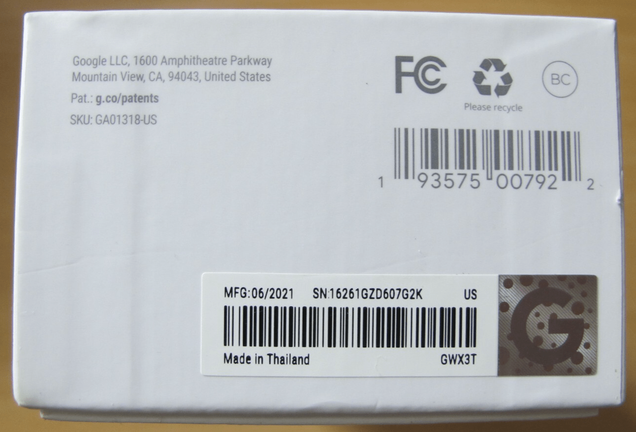 Google Nest Smart Wi - Fi Video Doorbell Camera Snow GA01318 - US Unused - MagsTag