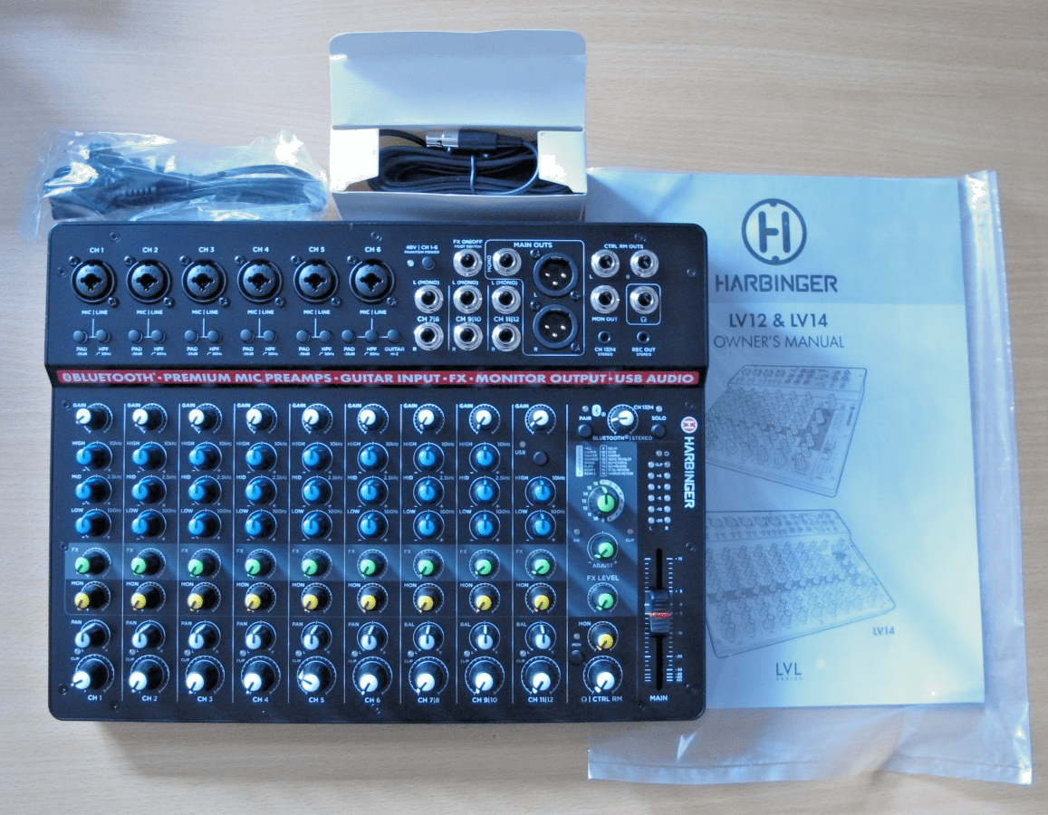 Harbinger LV14 14 Channel Analog Mixer With Bluetooth FX & USB Audio New - MagsTag