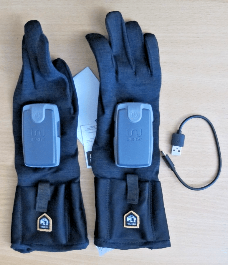 HESTRA Heated Glove Liner Gloves Size S/7 Charcoal Unisex - MagsTag