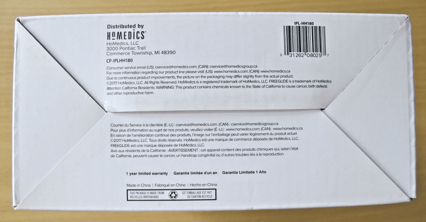 Homedics Duo Lite Permanent Hair Reduction IPL - HH180 - MagsTag