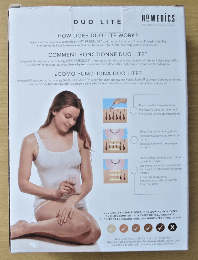 Homedics Duo Lite Permanent Hair Reduction IPL - HH180 - MagsTag