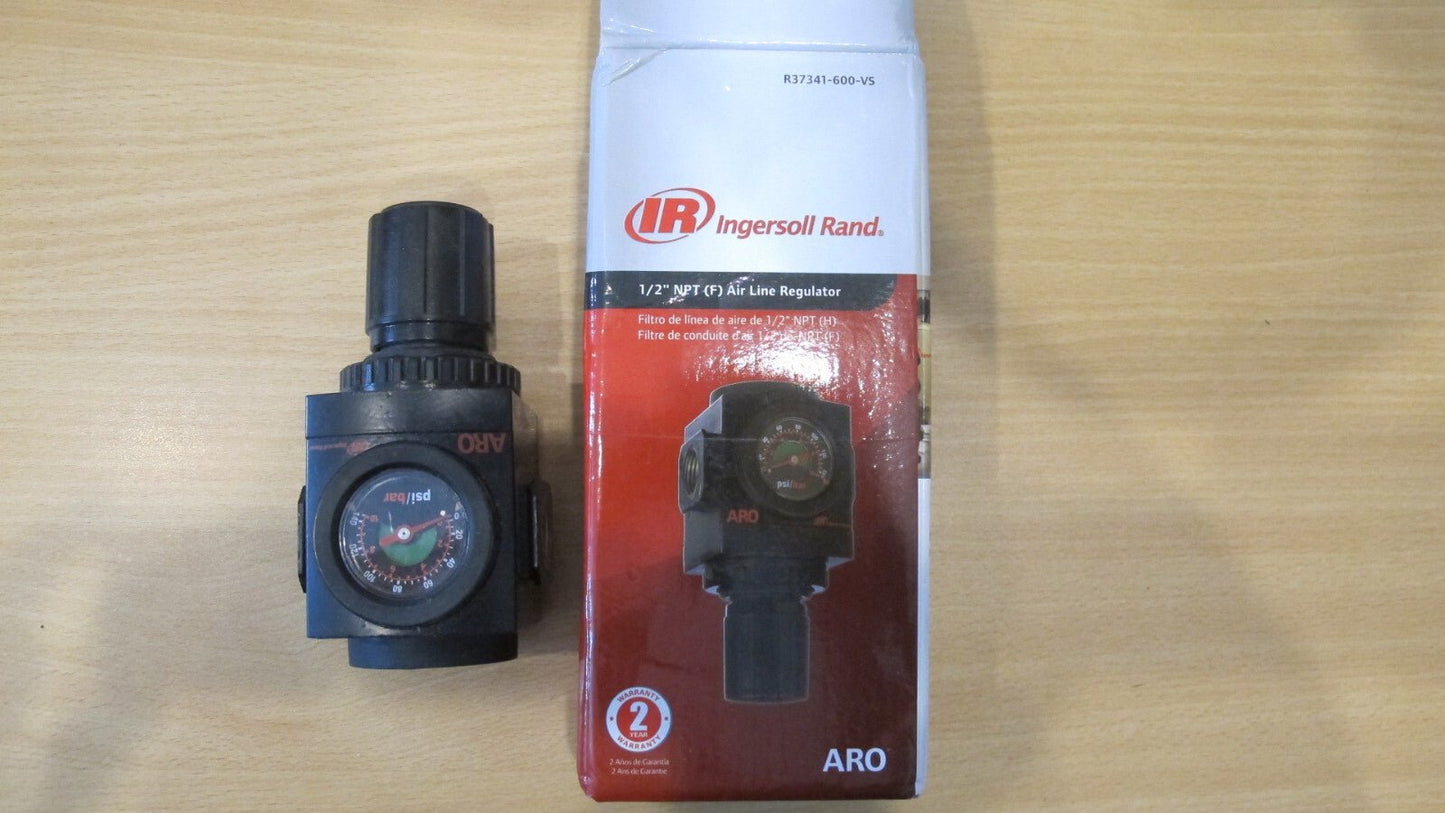 Ingersoll Rand ARO R37341 - 600 - VS Air Regulator 1/2" NPT Gauge 250 psi Max - MagsTag