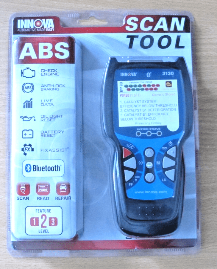 Innova 3130f OBD2 Scanner Car Code Reader with ABS Live Data, Battery Reset - MagsTag