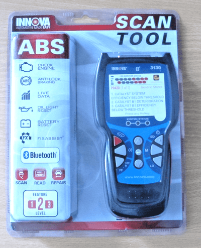 Innova 3130f OBD2 Scanner Car Code Reader with ABS Live Data, Battery Reset - MagsTag