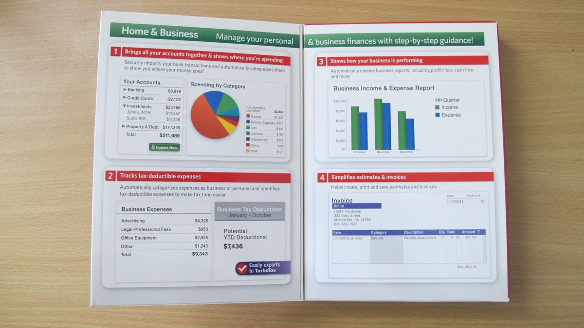 Intuit Quicken Home & Business 2015 Windows Vista SP1 & Win 7/8/8.1 ,11 - MagsTag
