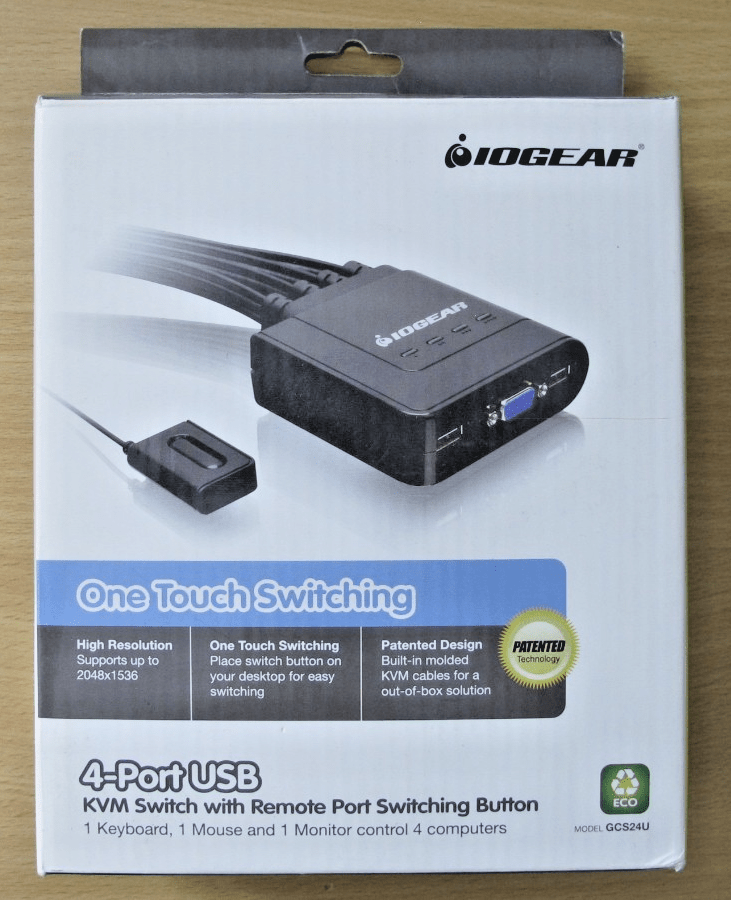 IOGEAR (GCS24U) 4 - Ports External KVM switch VGA/USB - MagsTag