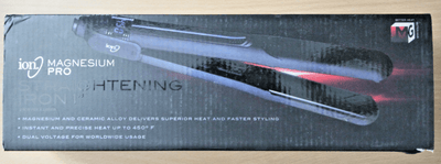 Ion Magnesium Pro Flat Iron 1 Inch Optimal Heat Ceramic Tourmaline Unused Open - MagsTag