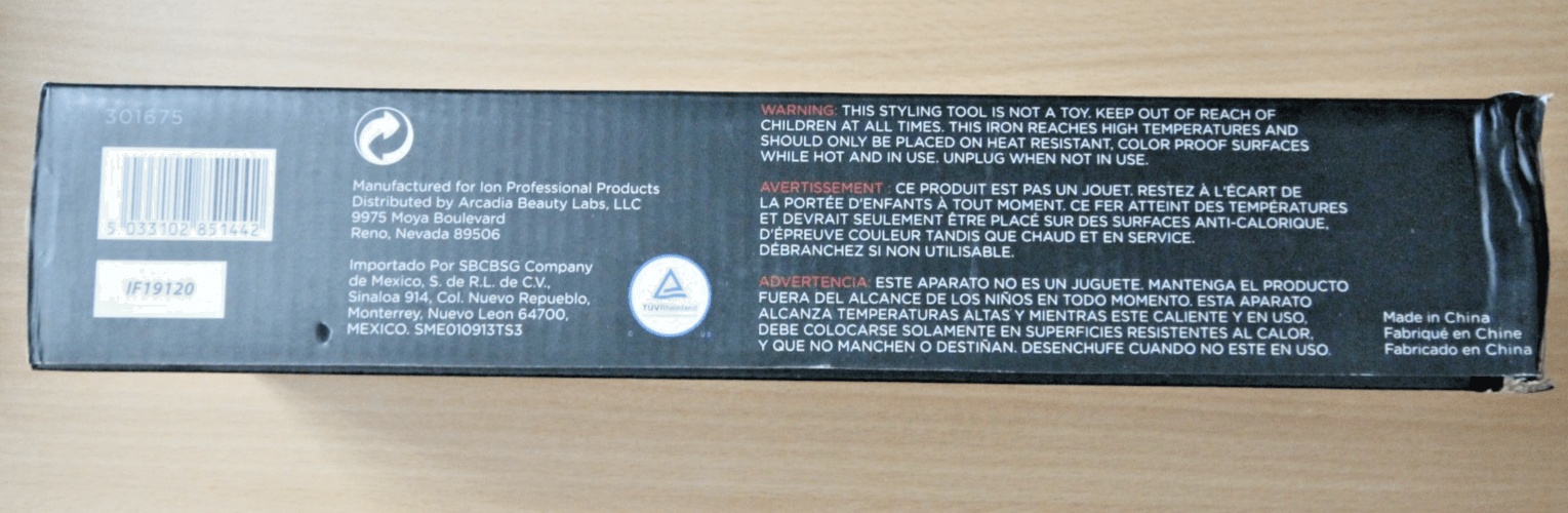 Ion Magnesium Pro Flat Iron 1 Inch Optimal Heat Ceramic Tourmaline Unused Open - MagsTag