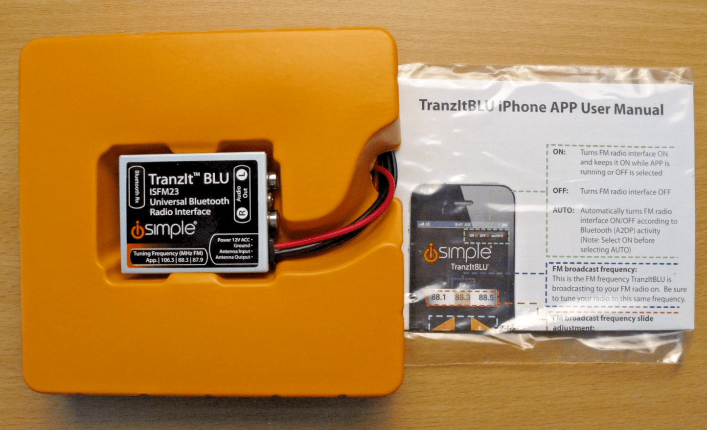 iSimple ISFM23 TranzIt Universal Bluetooh Enabled FM Transmitter Car Kit - MagsTag