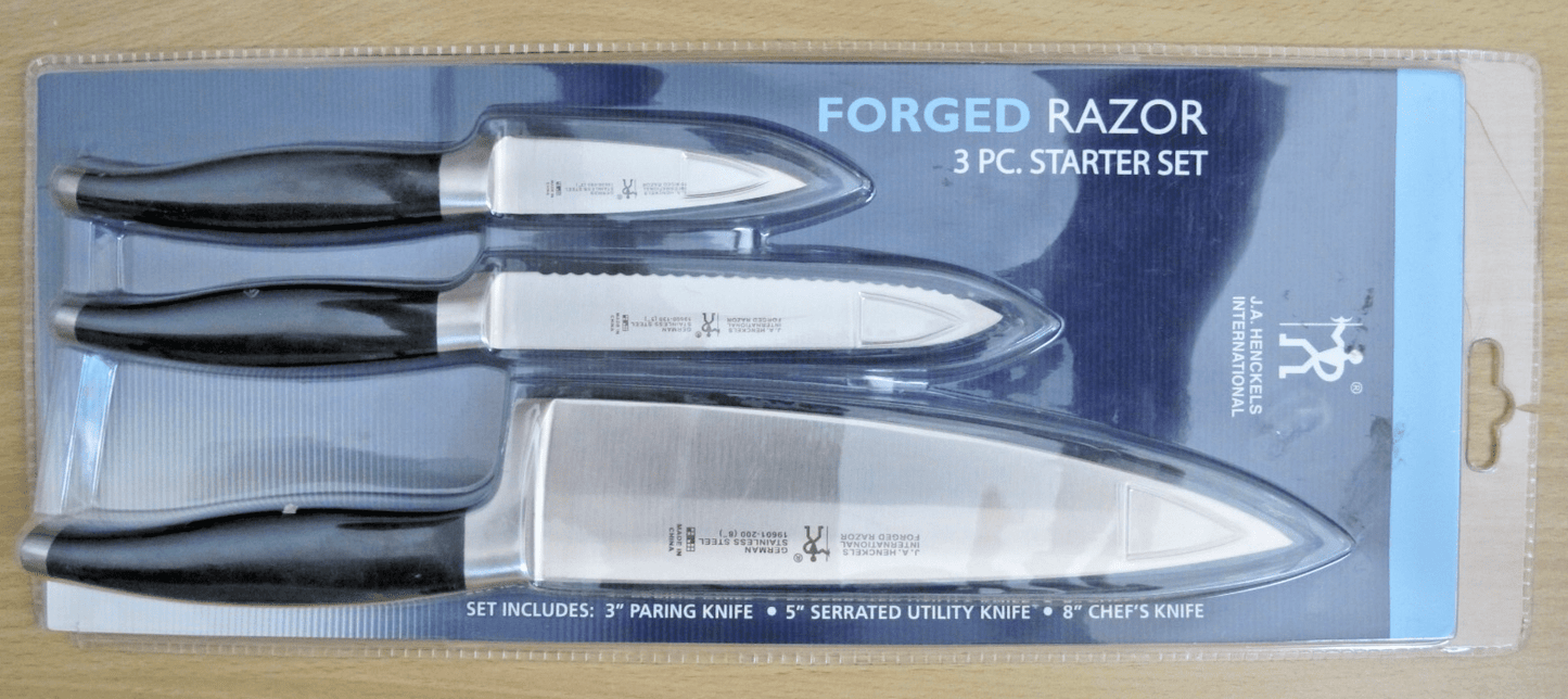 J.A. HENCKELS International Forged Razor 3 PC Chefs Starter Knife Set - MagsTag