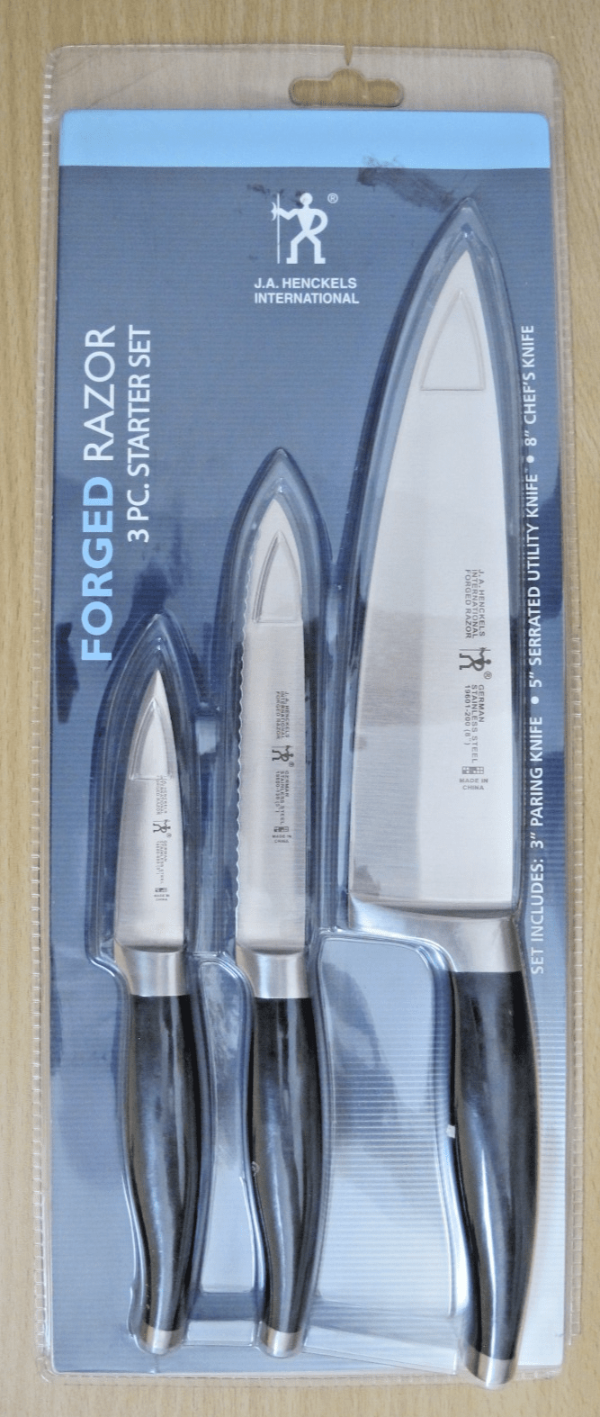 J.A. HENCKELS International Forged Razor 3 PC Chefs Starter Knife Set - MagsTag