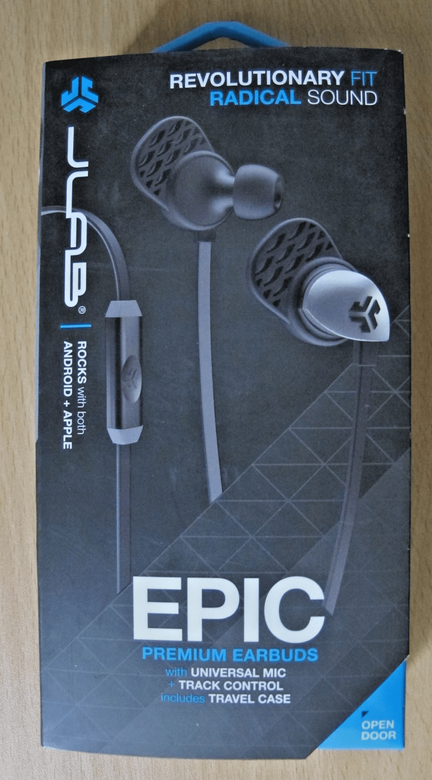 JLAB EPIC - BLKGRY - BOX Epic Premium Earbuds Universal Mic BlackGray Mint - MagsTag