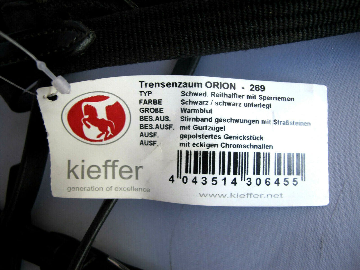 Kieffer Black Snaffle Bridle Orion 269 - MagsTag