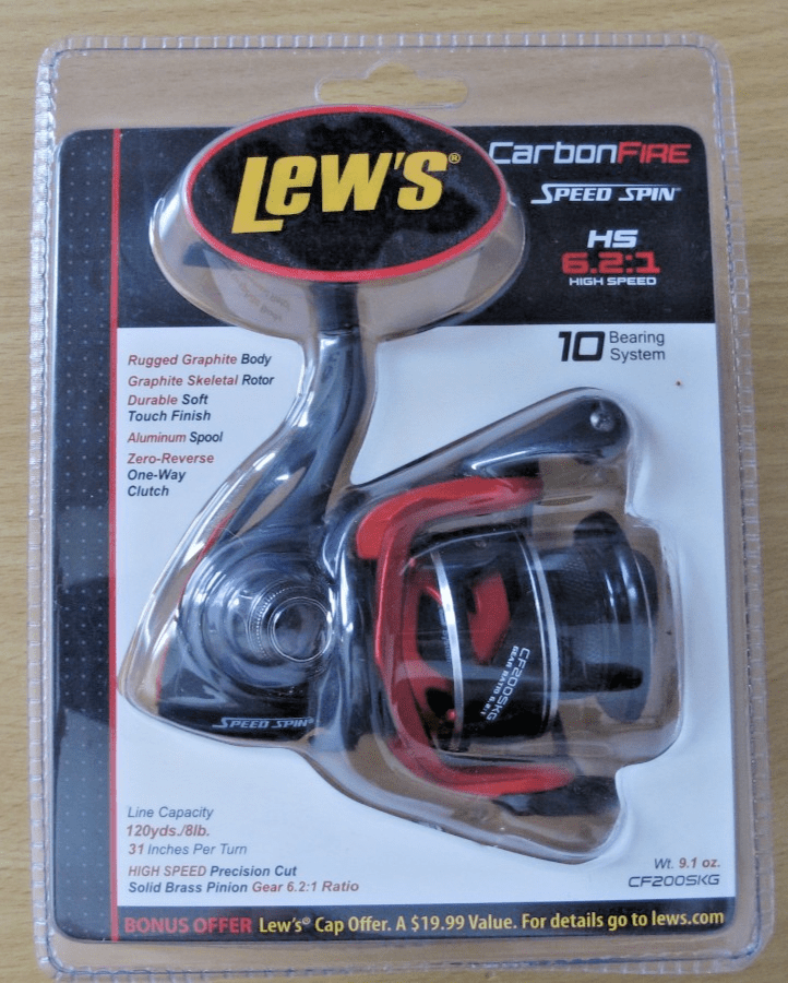 Lew's CF200SKG Carbon Fire Speed Spin Spinning Reel 10 Bearings HS 6.2:1 - MagsTag