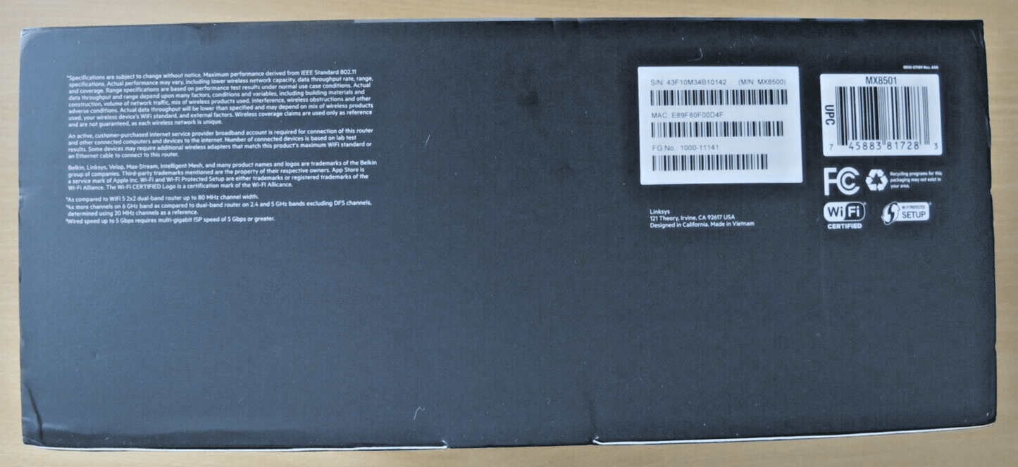 Linksys Atlas Max 6E Tri - Band Mesh WiFi 6E System MX8501 MX8500 New Open Box - MagsTag