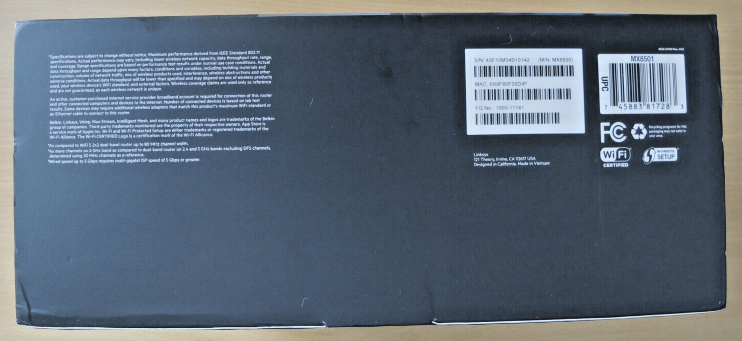 Linksys Atlas Max 6E Tri - Band Mesh WiFi 6E System MX8501 MX8500 New Open Box - MagsTag