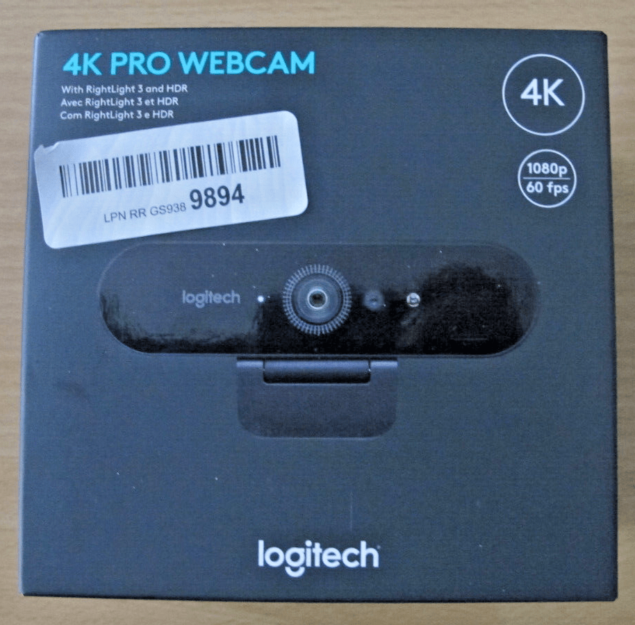 Logitech 4K Pro 4K 1080p 720p Webcam Noise - Canceling Mic PC/MAC 960 - 001390 Open - MagsTag