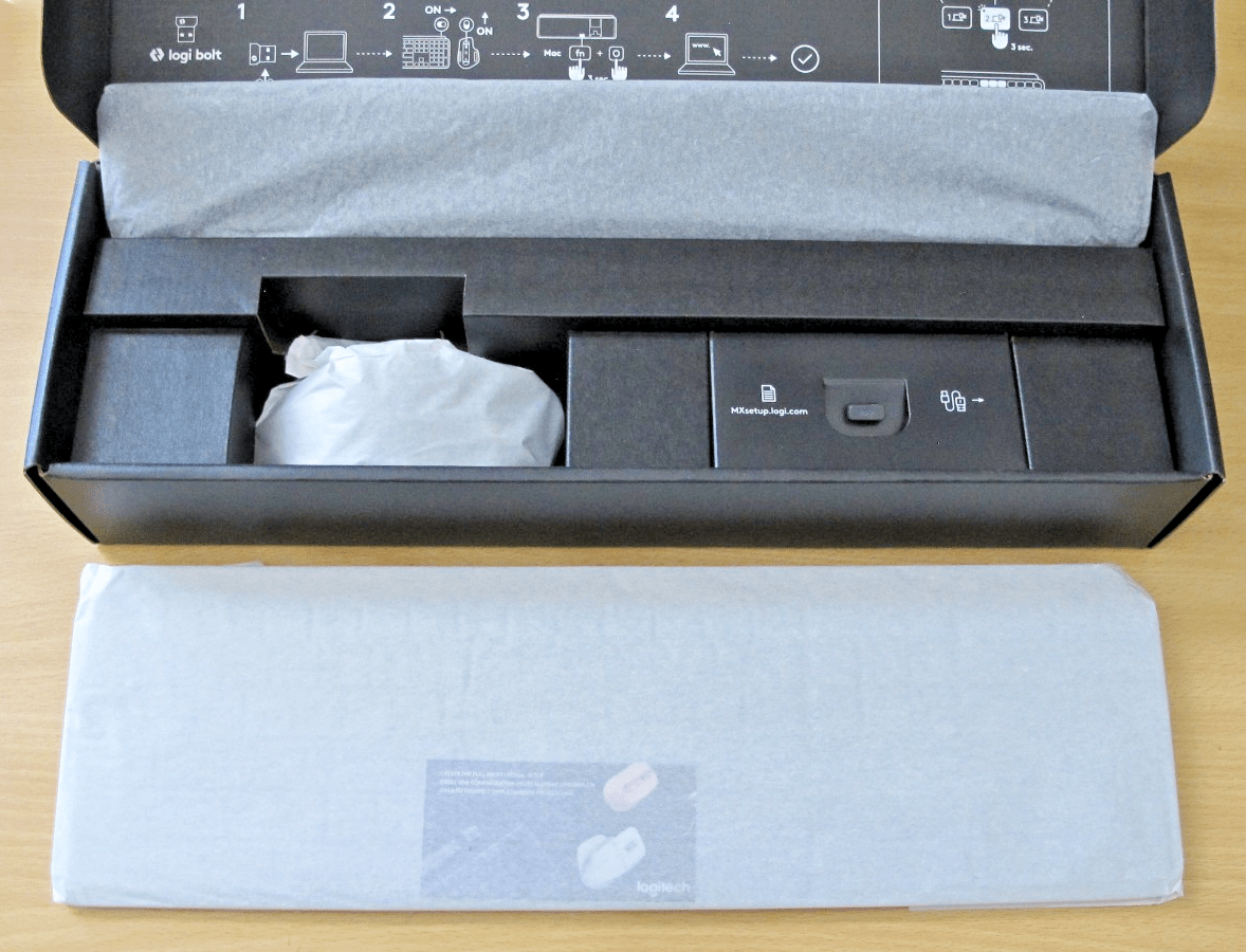 Logitech 920-012274 MX Keys S Combo Wireless Keyboard Mouse Palm Rest Black New - MagsTag