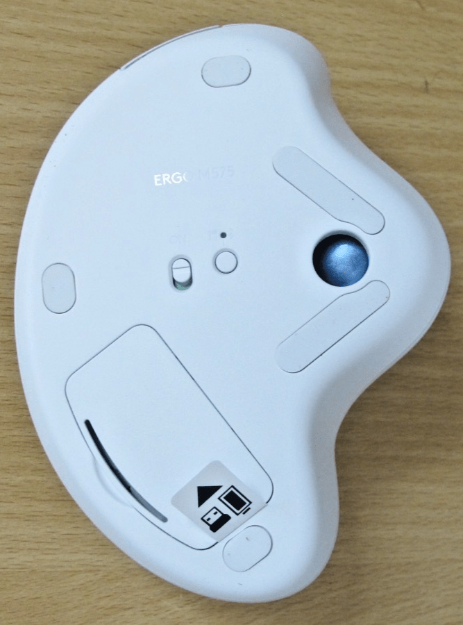 Logitech ERGO M575 Wireless Trackball - Off - White - MagsTag