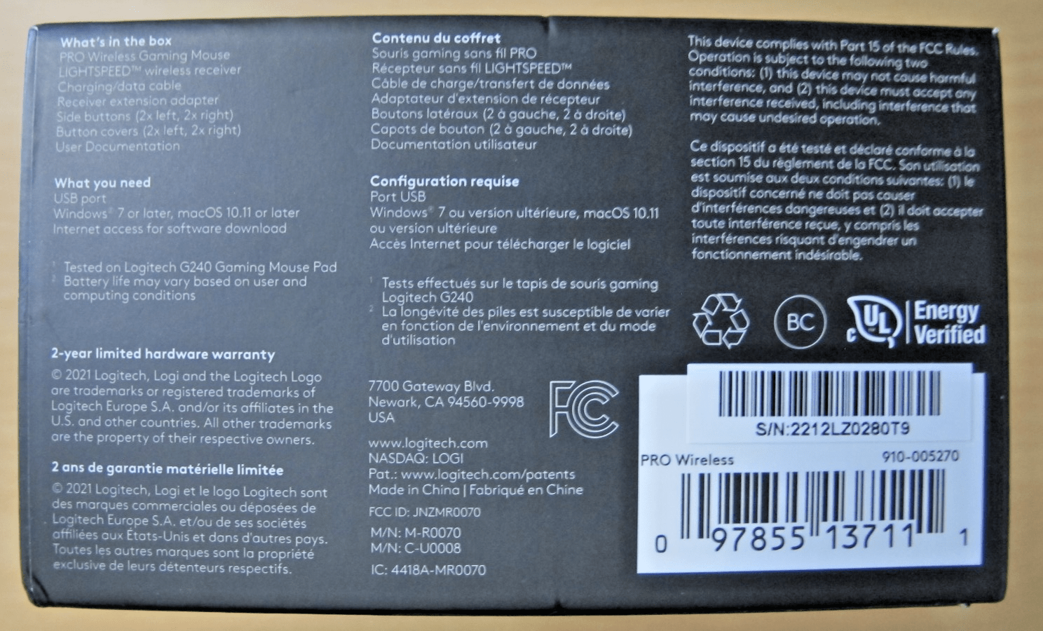 Logitech G Pro Wireless Gaming Mouse eSPORTS Grade Performance Open Box Return - MagsTag